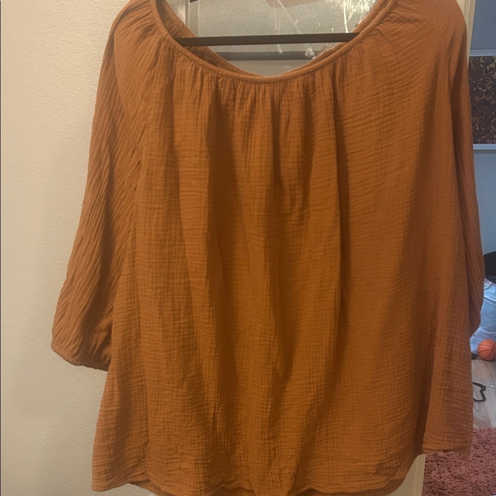 Ava & Viv Women's Rust Blouse